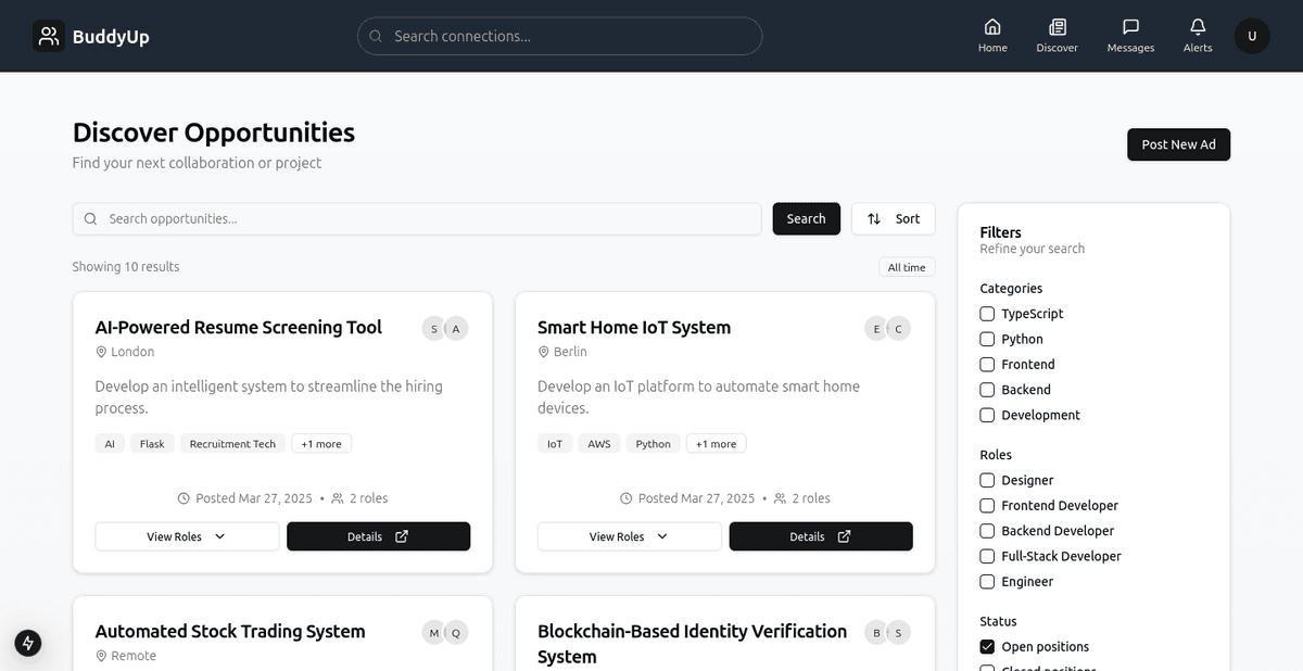 Screenshot of BuddyUp - Social Network
