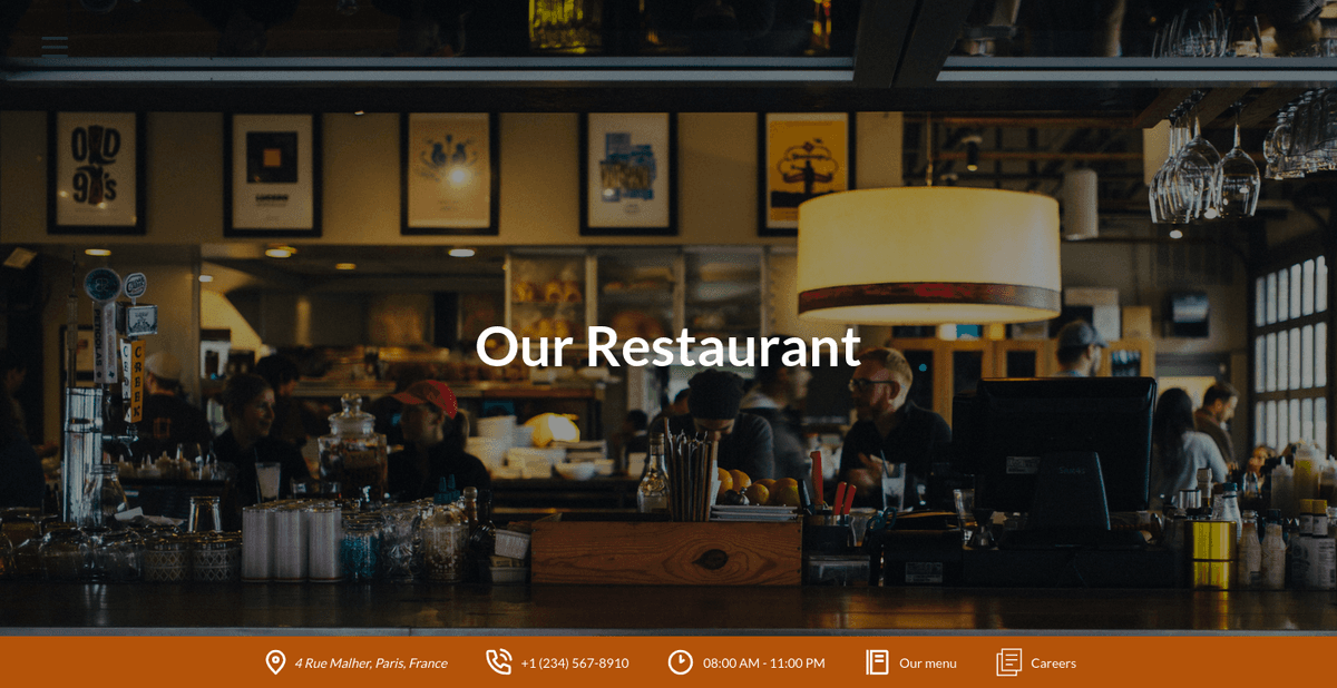 Template Restaurant Page